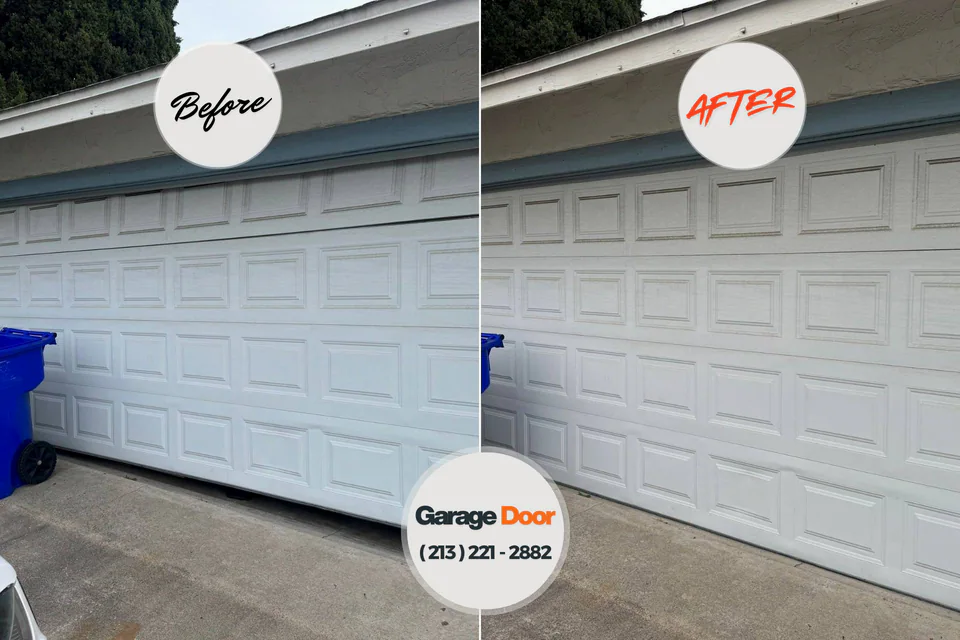 Before and after: garage door repair Kulpsville, PA
